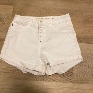White boutique brand shorts
